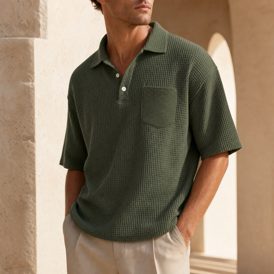 Matera Waffle Pocket Polo - Monte Aure