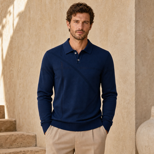 Orvieto Pattern-Knit Polo - Monte Aure
