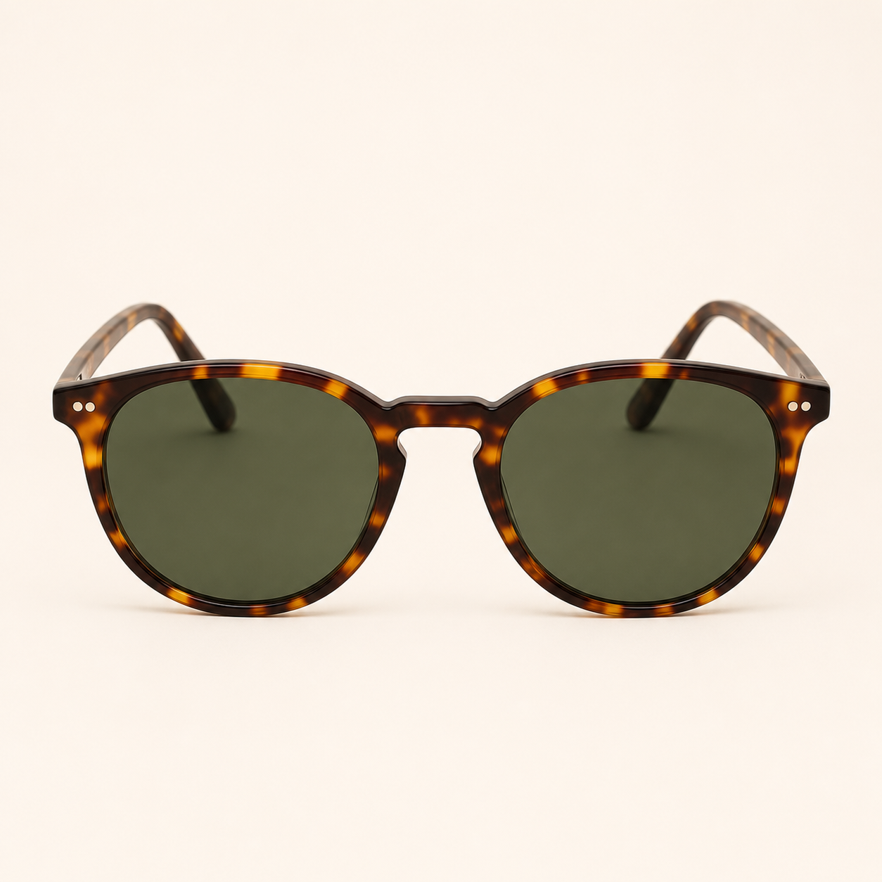 Monte Aure Sorrento Tortoise sunglasses on a light studio background