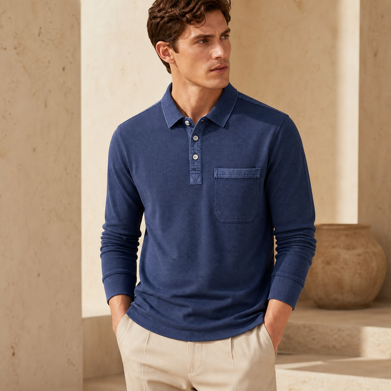 Torino Cotton Waffle Polo - Monte Aure